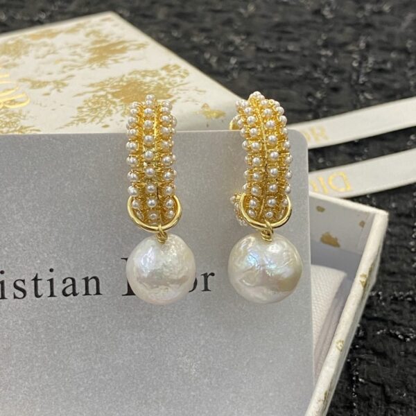 Dior letter earrings, same material, new elegant and elegant earrings, best-selling model