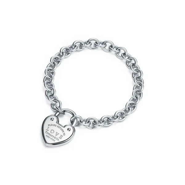 Love Lock Bracelet Sterling Silver, Medium