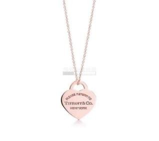 Ifany&Co. Classic Rose Gold Heart Pendant Necklace