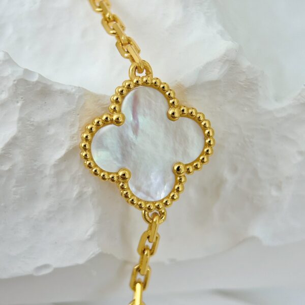 Vintage Alhambra White Mother-of-Pearl Bracelet