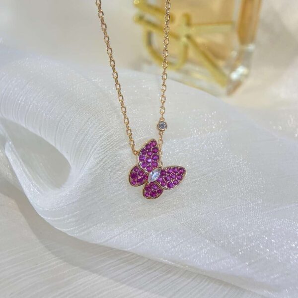 Butterfly purple necklace