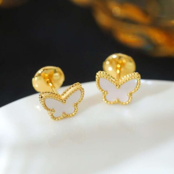 Butterfly White Earring