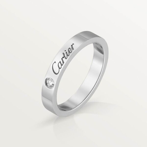 Cartie 3mm single diamond ring