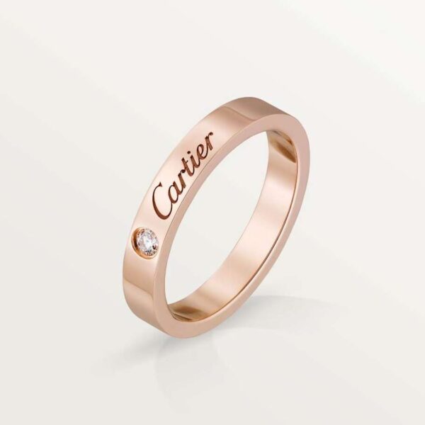 Cartie 3mm single diamond ring