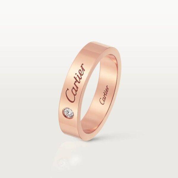Cartie 4mm single diamond ring