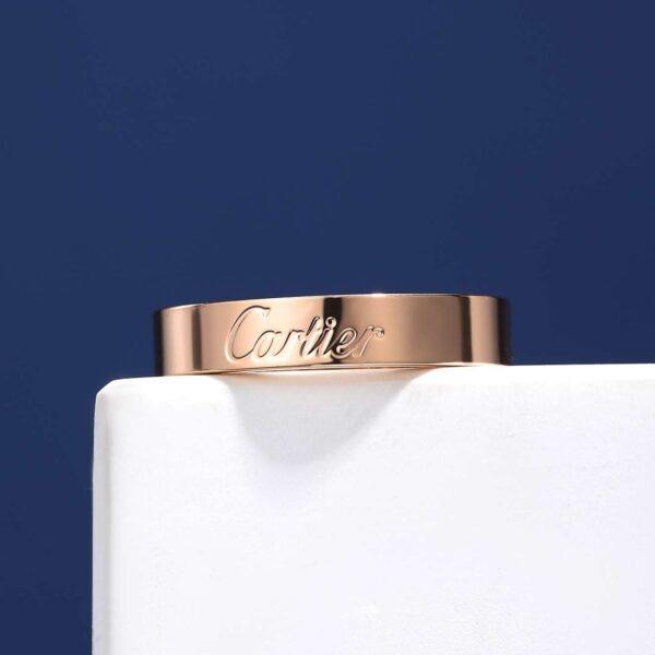 Cartie letter-shaped ring, 4mm