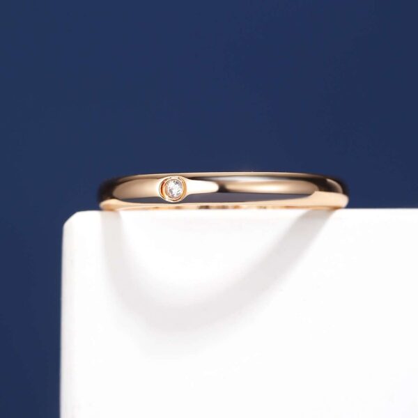 Cartie letter-shaped diamond ring, 3mm