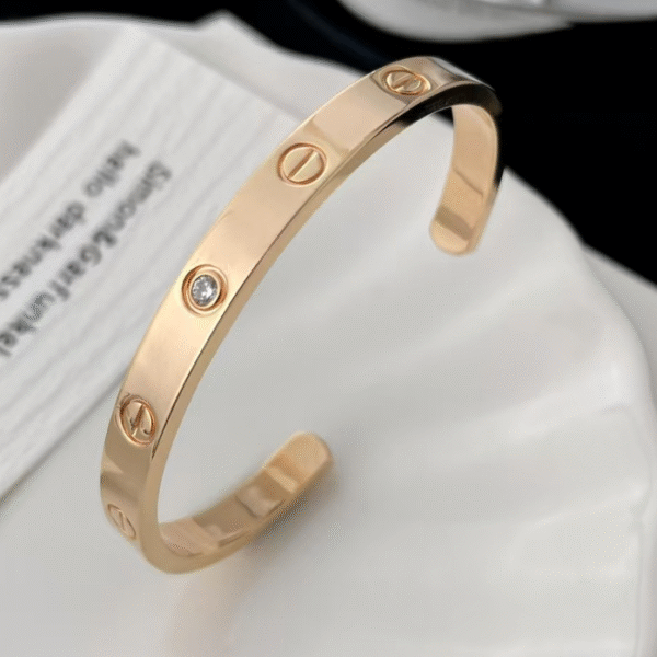 Love wide-opening single-diamond bracelet