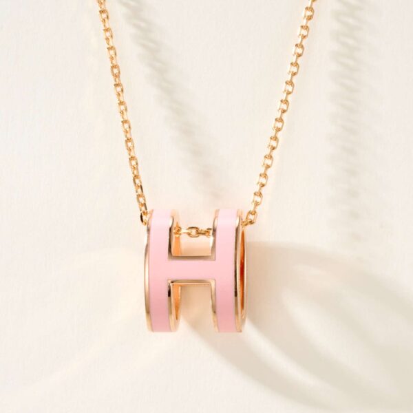 Classic pop H Flange Colorful Necklace