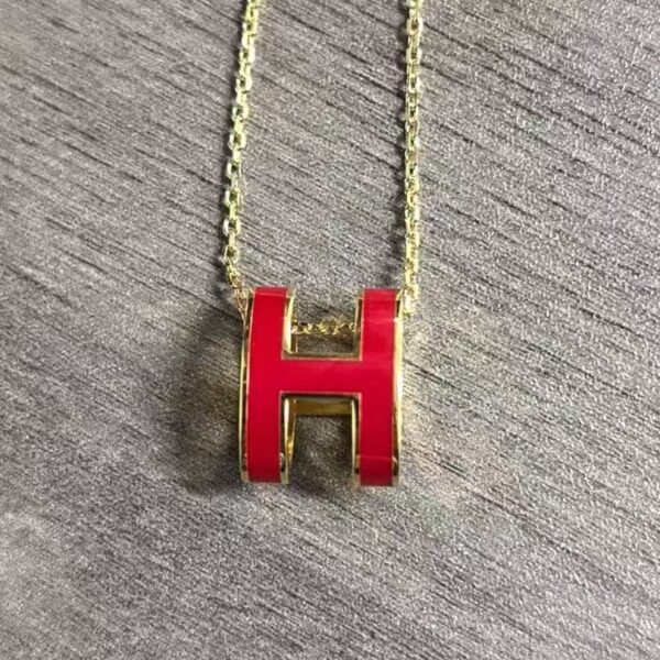 Classic pop H Flange Colorful Necklace