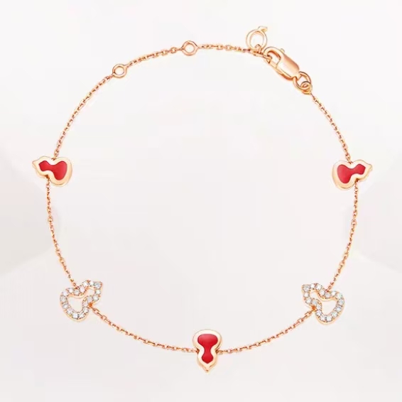 Gourd and diamond bracelet